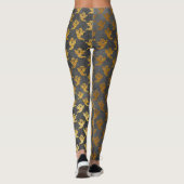 Halloween zwart en goud folie geesten kostuum leggings (Achterkant)