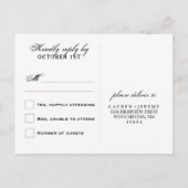 Halloween Zwart Grijs Sinaasappel Gothic RSVP Brie Uitnodiging Briefkaart (Achterkant)