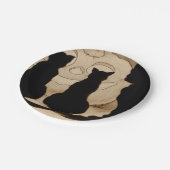  Halloween zwart katten feest bord (Gekanteld)