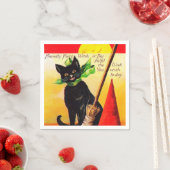Halloween zwart kattenfeest Servet (Insitu)