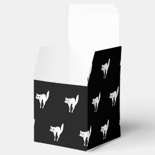 Halloween zwart katzwart-wit patroon bedankdoosjes