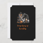 Halloween zwart Paard zwart Kat spooky Kaart (Achterkant)