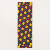 Halloween Zwart Roze Minimal Patroon Yogamat (Achterkant)