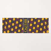 Halloween Zwart Roze Minimal Patroon Yogamat (Voorkant (horizontaal))