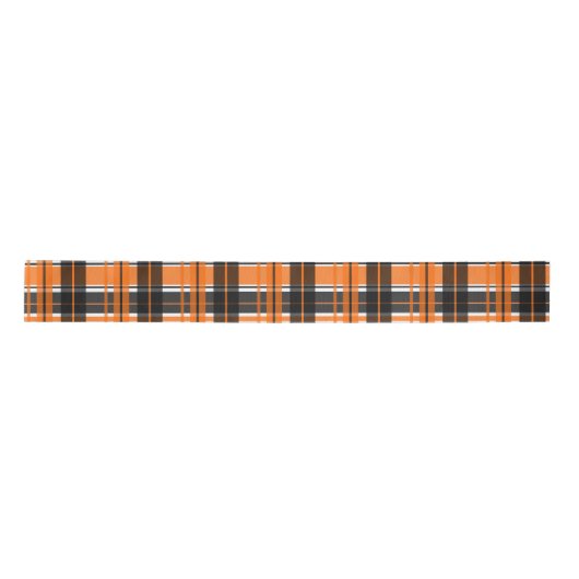 Halloween zwart Sinaasappel en wit geplakt patroon Lint (Voorkant)