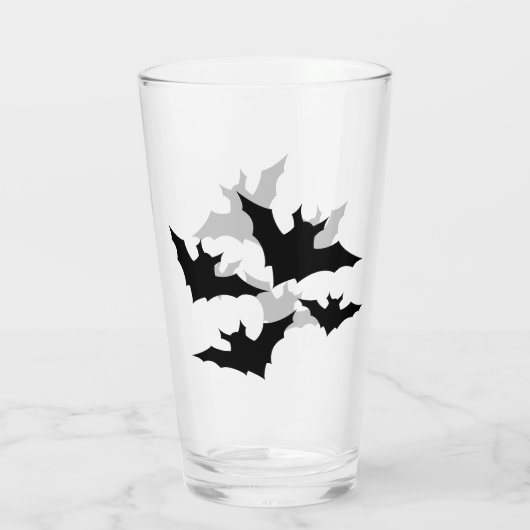 Halloween zwart vleermuizen cool spooky glas (Achterkant)