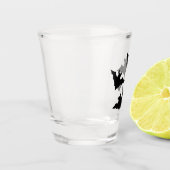 Halloween zwart vleermuizen cool spooky shot glas (Links)