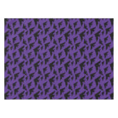 Halloween zwart vleermuizen paarse cool spooky pat tafelkleed (Voorkant (Horizontaal))