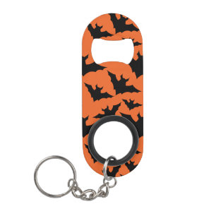 Halloween zwart vleermuizen sinaasappel cool spook mini flessenopener