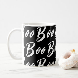 Halloween zwart-wit boek tekstpatroon koffiemok