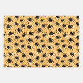 Halloween Zwart Wit Spin & Spin Webpatroon Inpakpapier Vel (Voorkant)