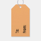 Halloween Zwart Wit Strepen Boo Gift Labels Cadeaulabel (Achterkant)