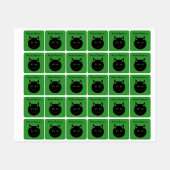 Halloween Zwarte Kat Aangepaste Kinderen Labels (Vel)