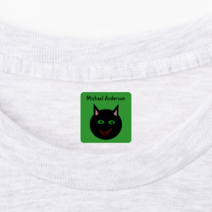 Halloween Zwarte Kat Aangepaste Kinderen Labels