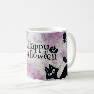 Halloween Zwarte Kat Boosaardige Pompoenen Enge Ui Koffiemok