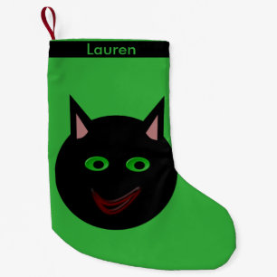 Halloween Zwarte Kat Custom Stocking Kleine Kerstsok