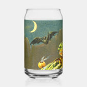  Halloween zwarte kat en heks Blikvorm Glas (Voorkant)