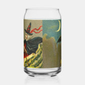  Halloween zwarte kat en heks Blikvorm Glas (Rechts)