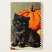 Halloween zwarte kat en pompoenen Planner (Achterkant)
