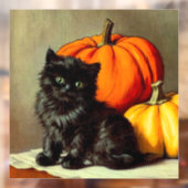  Halloween zwarte kat en pompoenen Raamsticker (Vel 2)