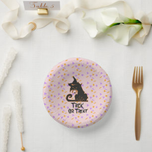 Halloween Zwarte Kat Feest Confetti Roze    Papieren Kommen