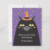 Halloween Zwarte Kat Kaart (Voorkant)