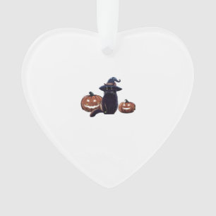 Halloween zwarte kat Klassiek T-shirt Ornament