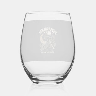 Halloween Zwarte Kat Maan (2) Wijnglas Zonder Voet