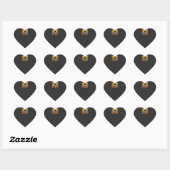 Halloween Zwarte Kat Maan Kerkhof Citaat Ontwerp Hart Sticker (Vel)