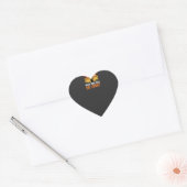 Halloween Zwarte Kat Maan Kerkhof Citaat Ontwerp Hart Sticker (Envelop)