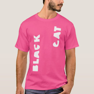 Halloween Zwarte Kat Optische Illusie Print T-shirt