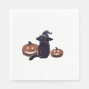Halloween zwarte kat Oversized T-Shirt Servet