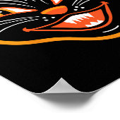Halloween  zwarte kat poster (Hoek)