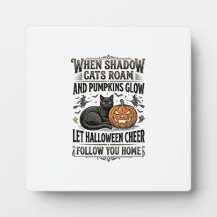 Halloween Zwarte Kat Shirt Vintage Pompoen Gravure Fotoplaat