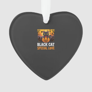 Halloween Zwarte Kat Speciale Liefde Pompoen Ontwe Ornament