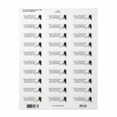 Halloween Zwarte Kat Vakantie Adres Etiket (Full Sheet)