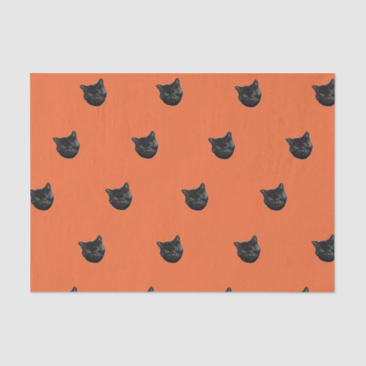 Halloween zwarte kat weefsel papier cadeau zak stu (Voorkant)