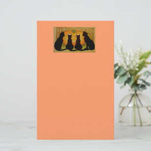 Halloween Zwarte Katten Briefpapier
