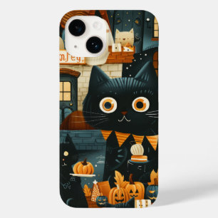 Halloween zwarte katten en manen grappige heksenac Case-Mate iPhone 14 hoesje
