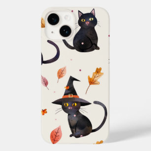 Halloween zwarte katten en manen grappige heksenac Case-Mate iPhone 14 hoesje