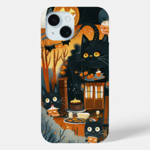 Halloween zwarte katten en manen grappige heksenac