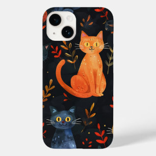 Halloween zwarte katten en manen grappige heksenac Case-Mate iPhone 14 hoesje