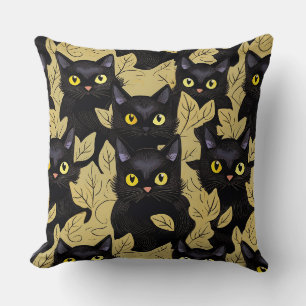 Halloween zwarte katten kussen