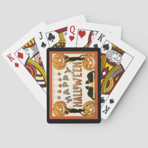  Halloween, zwarte katten met jasjalopionnen Pokerkaarten
