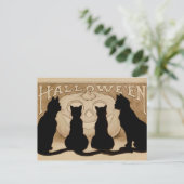  Halloween zwarte katten pompoen briefkaart (Staand voorkant)
