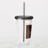 Halloween Zwarte Kitten Illustratie Acryl Drinkbeker (Rechts)