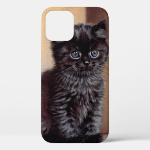 Halloween Zwarte Kitten Illustratie iPhone 12 Hoesje