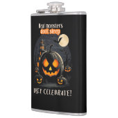 Halloween zwarte pompoen heupfles (Links)