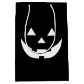 Halloween zwarte witte Jack o lantaarns enguaire b Medium Cadeauzakje (Voorkant)