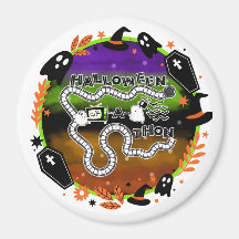 Halloweenathon Circle Jeu Board Magnet